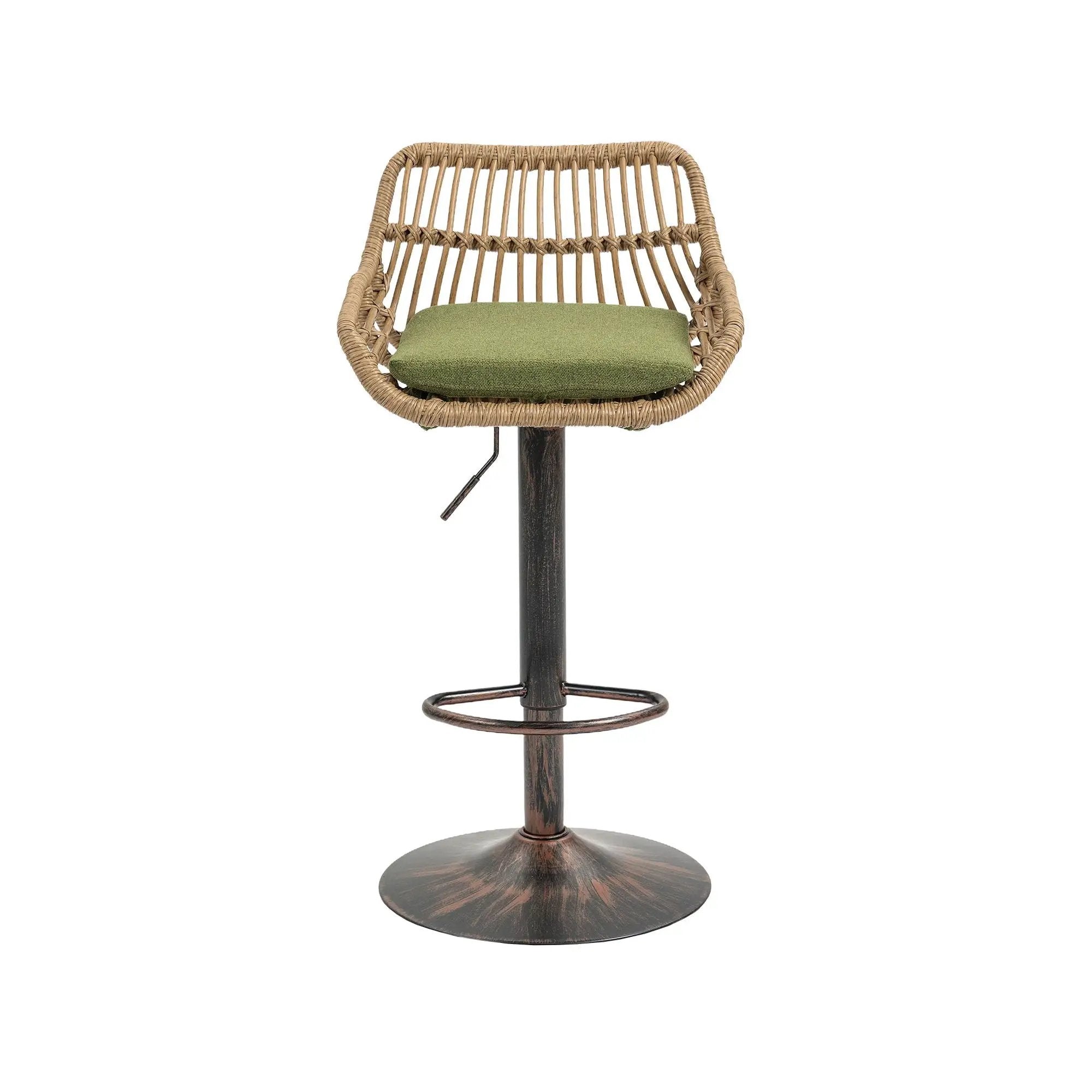 Modern Swivel Bar Stools Adjustable Counter Chairs With Footrest (Set of 2) by HouseOfZazla