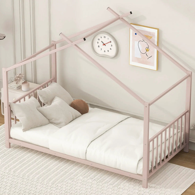 Metal House Platform Bed With Modern Design And Durable Frame by Unique Piece Furniture