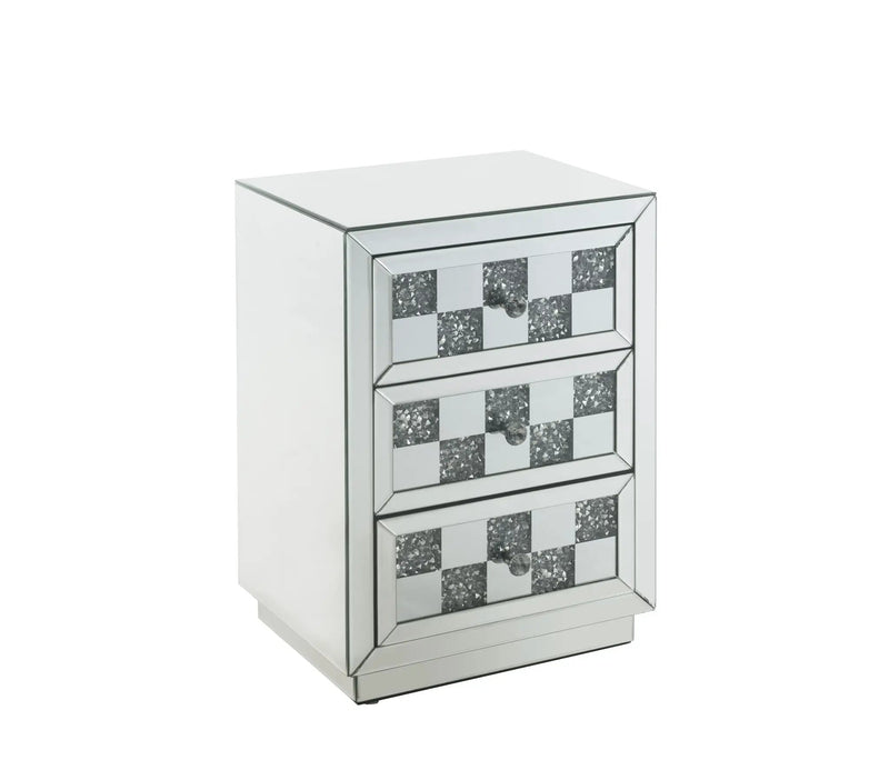 Noralie Mirrored and Faux Diamonds Accent Table by HouseOfZazla