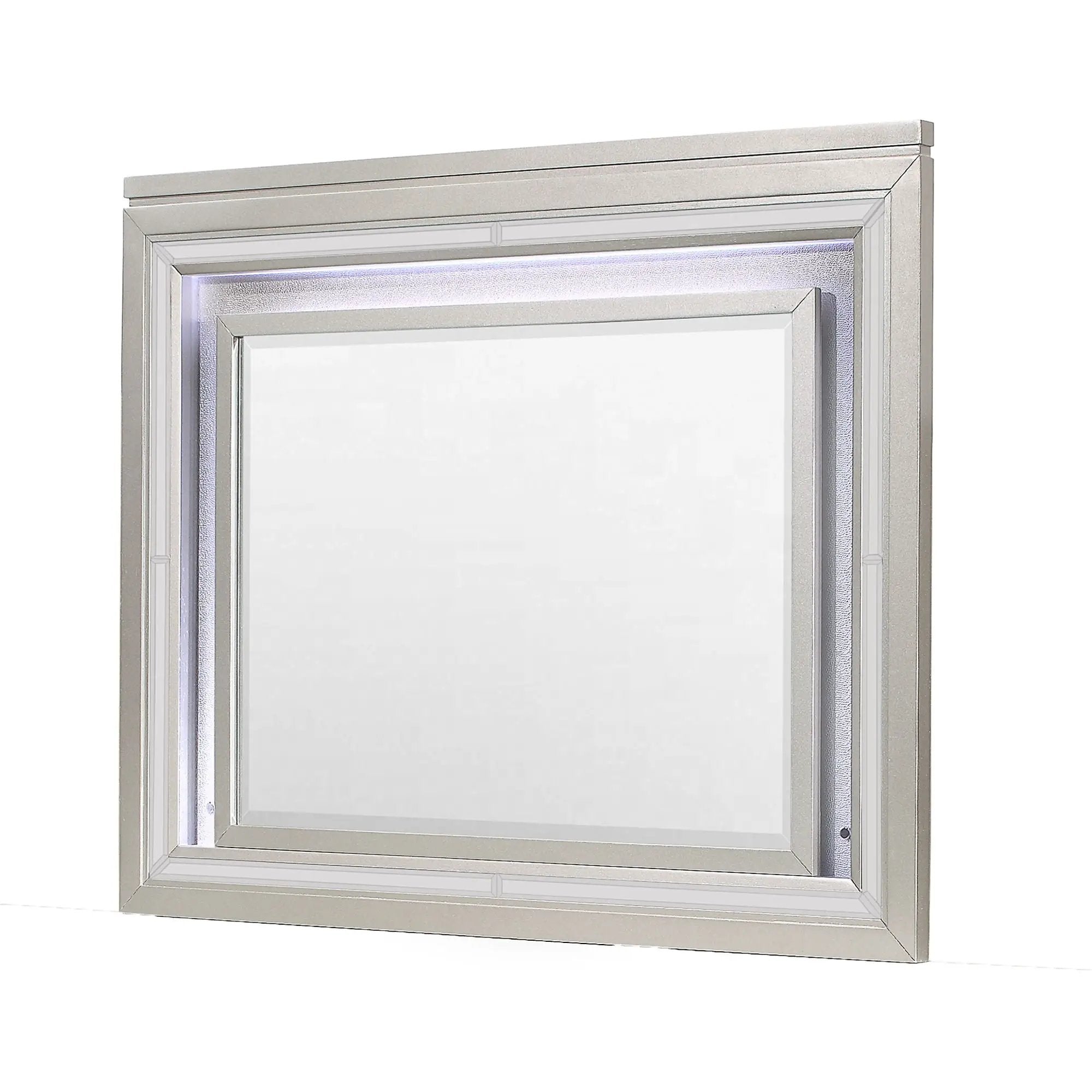 Cross - Glam Mirror With LED - Champagne by Unique Piece Furniture