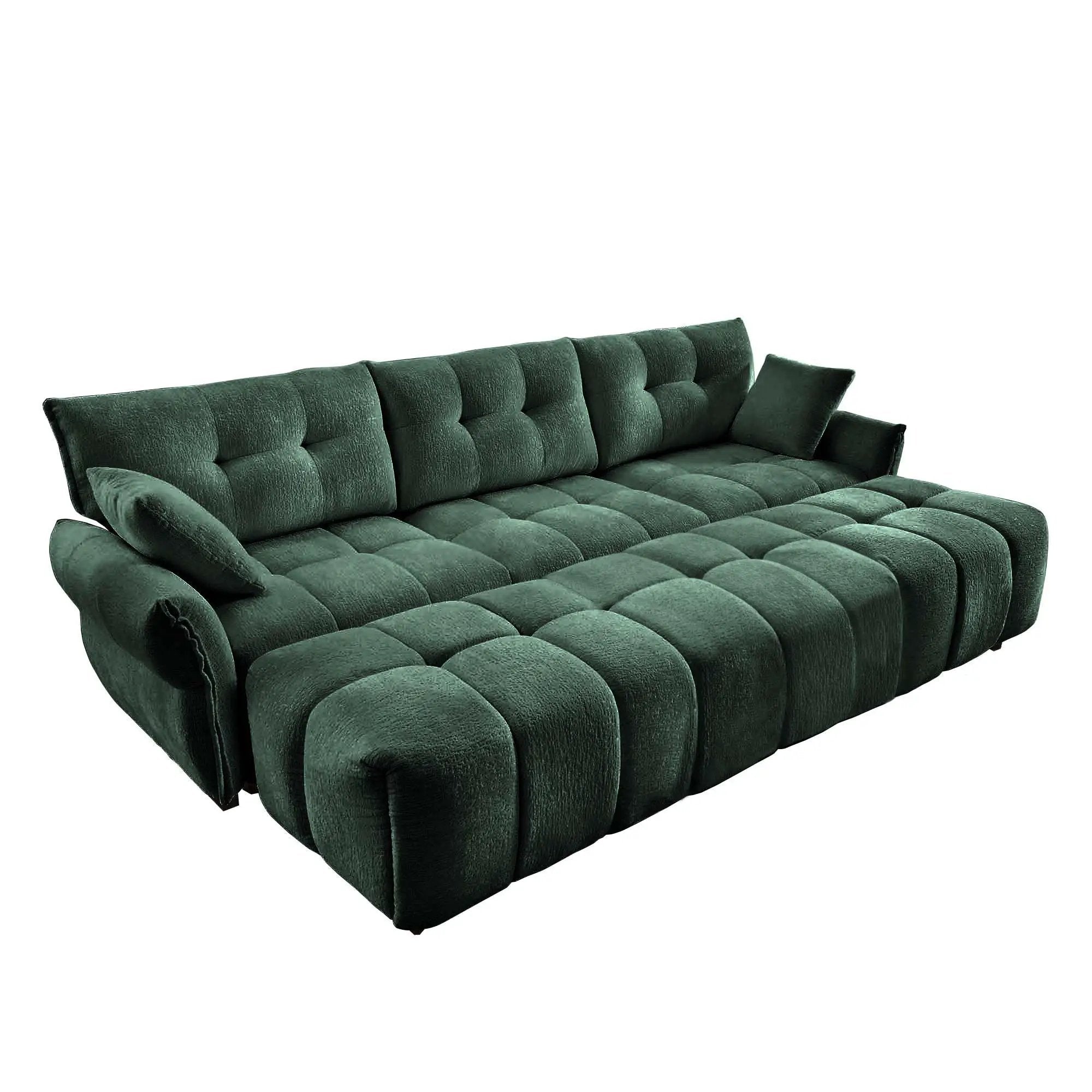 Sofa Set With Ottoman And Pillows, Textured, High Resilience Cushions by Unique Piece Furniture