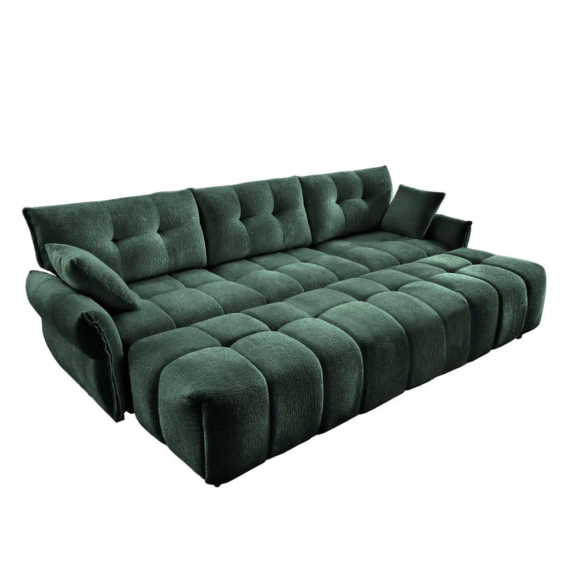 Sofa Set With Ottoman And Pillows, Textured, High Resilience Cushions by HouseOfZazla
