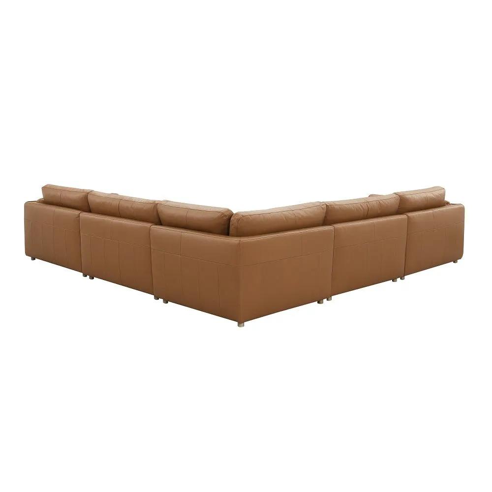 Brighton - Modular Armless Chair - Brown Top Grain Leather by Unique Piece Furniture