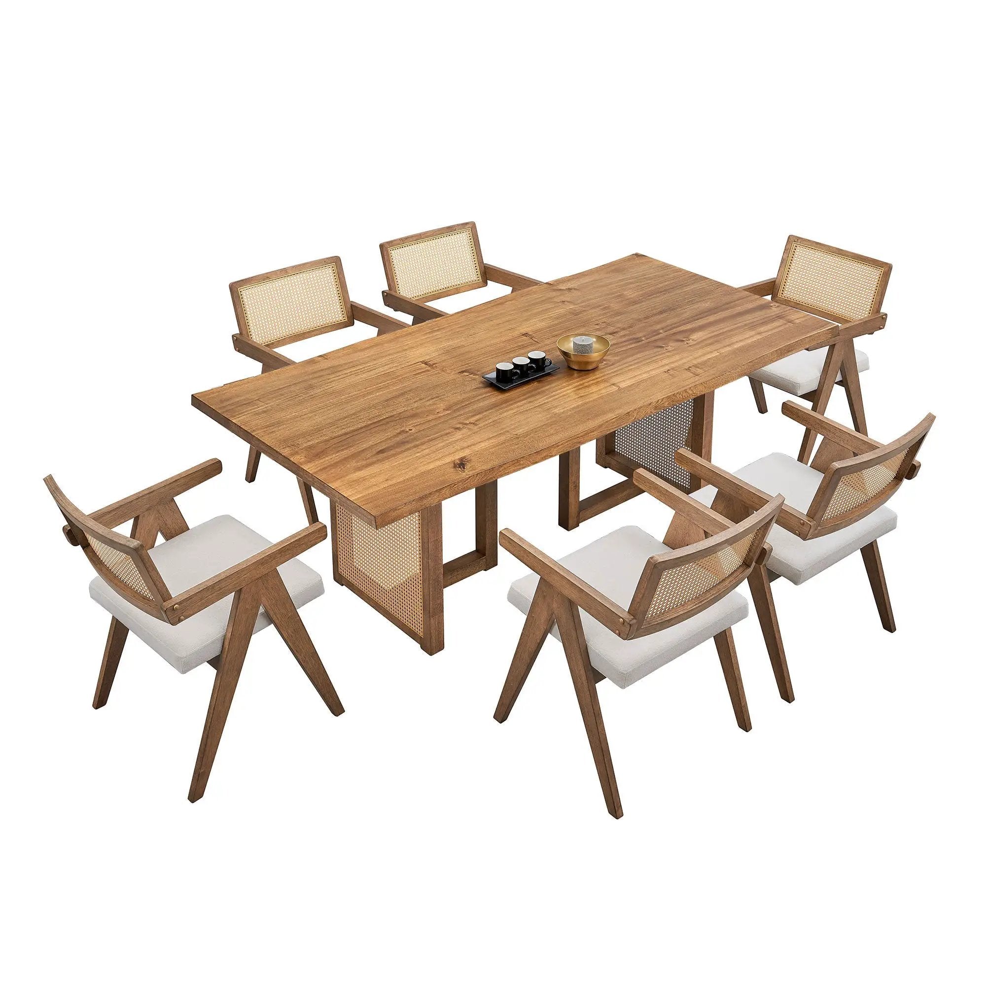 86.61 Inch Oversize Rectangular Waves Dining Table by HouseOfZazla
