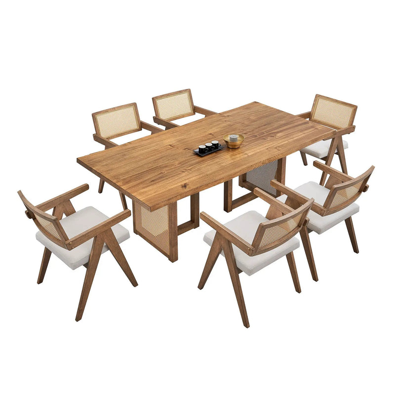 86.61 Inch Oversize Rectangular Waves Dining Table by HouseOfZazla