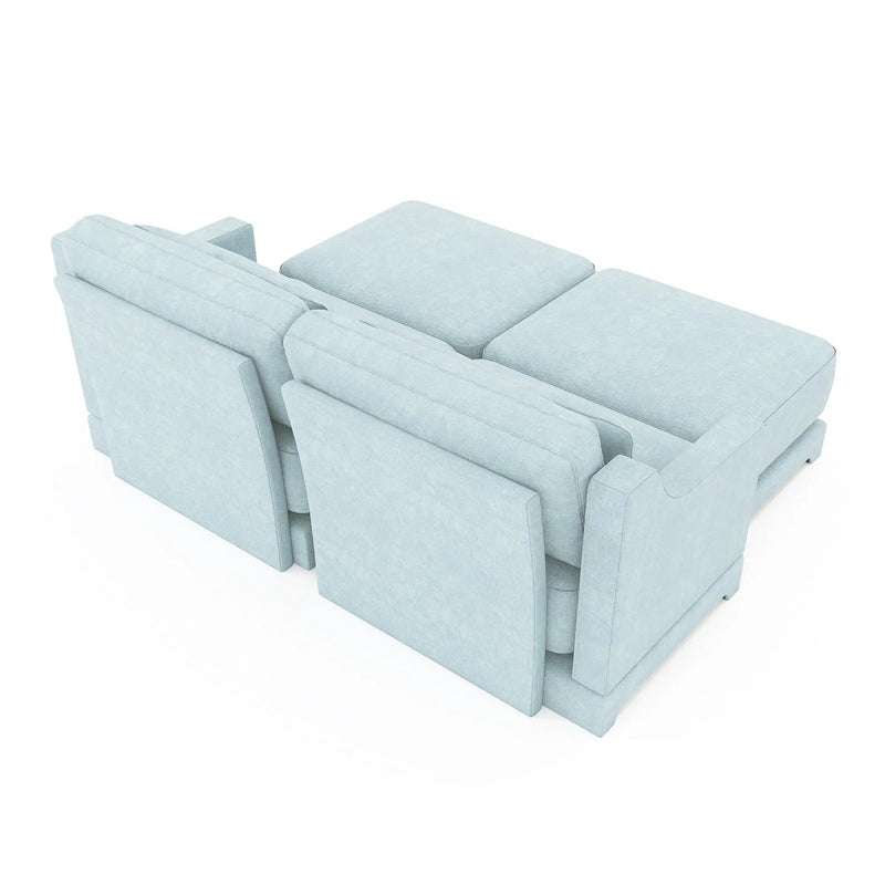 Stylish Sofa With Ottoman And Lumbar Pillows, Ergonomic Design by HouseOfZazla