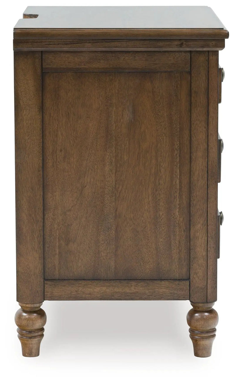 Sturlayne - Three Drawer Night Stand - Brown by Unique Piece Furniture
