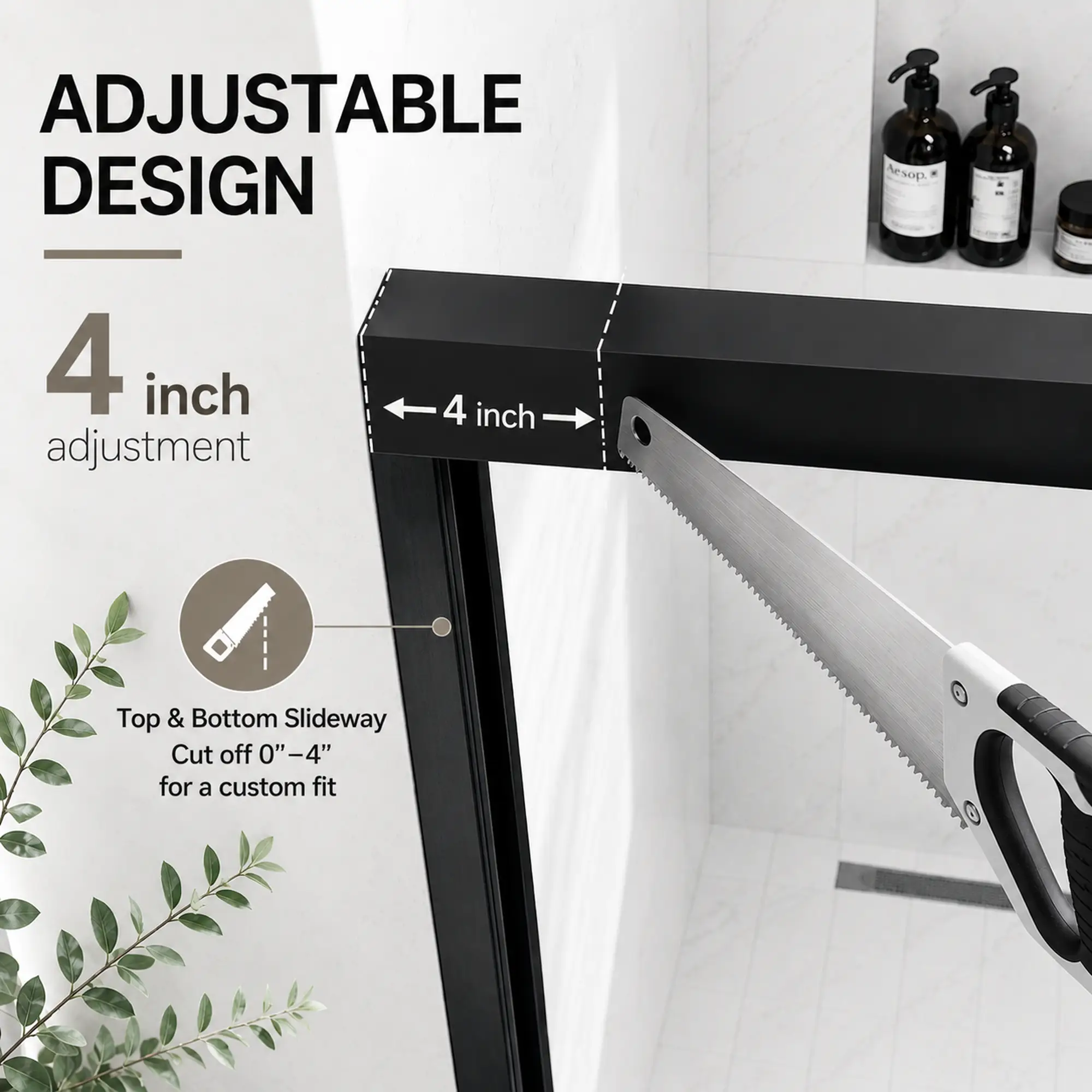 60 in. W x 72 in. H Semi-Frameless Sliding Shower Door by HouseOfZazla