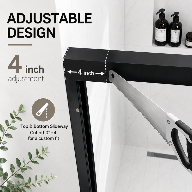 60 in. W x 72 in. H Semi-Frameless Sliding Shower Door by HouseOfZazla