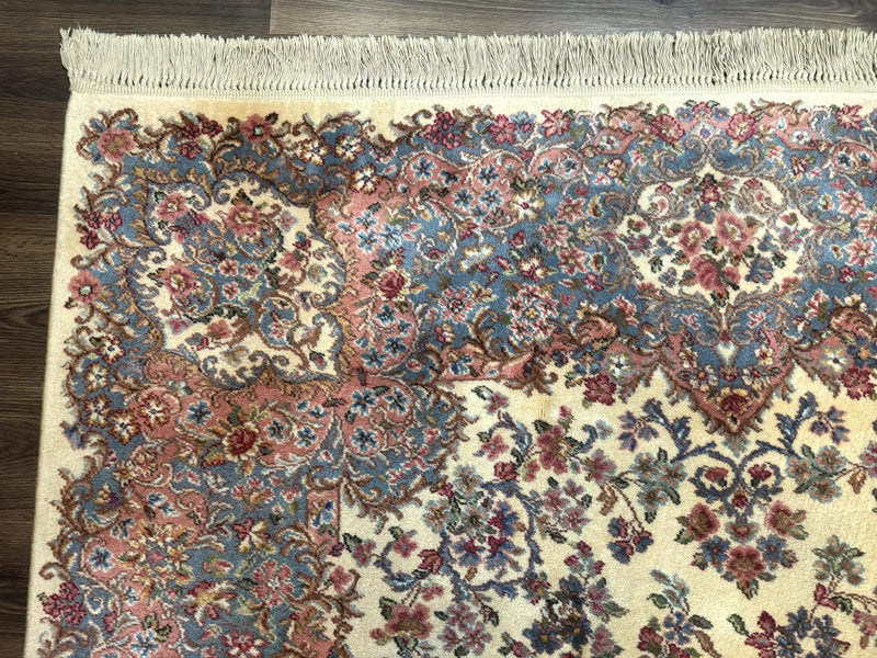 8.8 x 10.6 Karastan Kirman Rug #788, Wool Vintage Discontinued Floral Carpet by Jewel Rugs