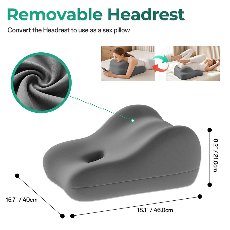 27° Ergonomic Memory Foam Support Pillow for Couples by HouseOfZazla
