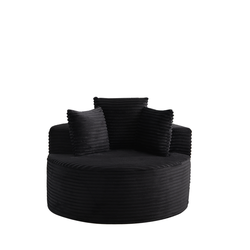 43-Inch Round Corduroy Single Sofa by HouseOfZazla