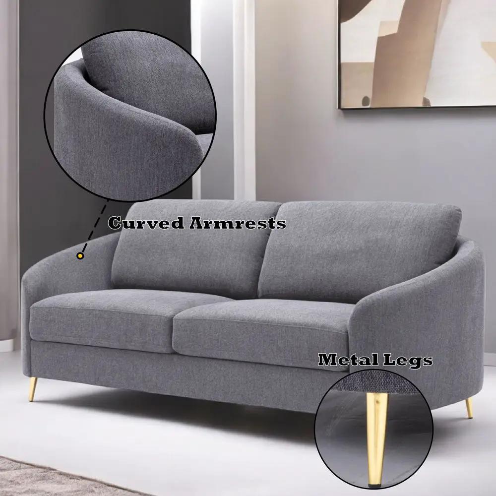 Yuina - Sofa - Gray Linen by Unique Piece Furniture
