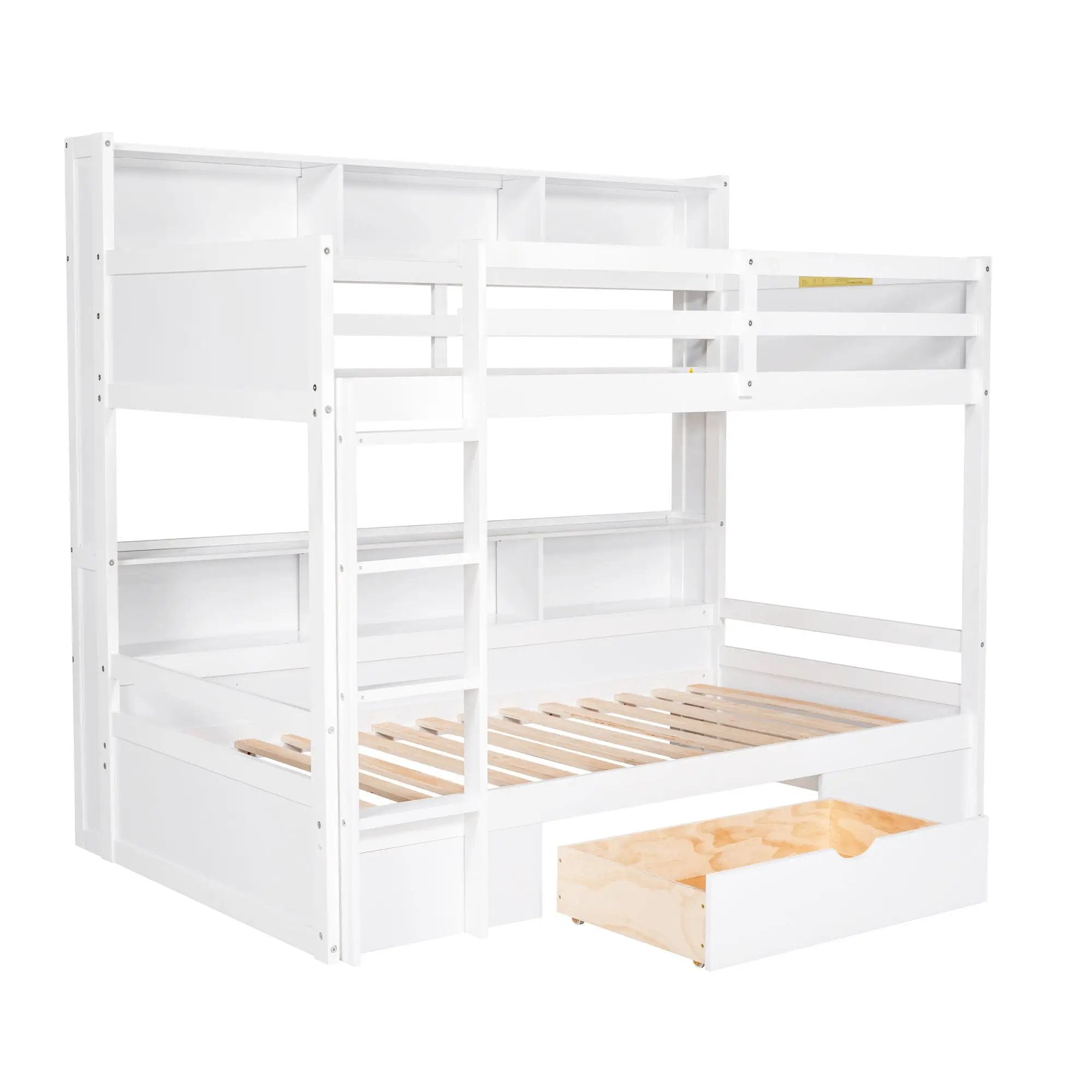 Carolee - Twin Size Bunk Bed With Built-In Shelves by Unique Piece Furniture