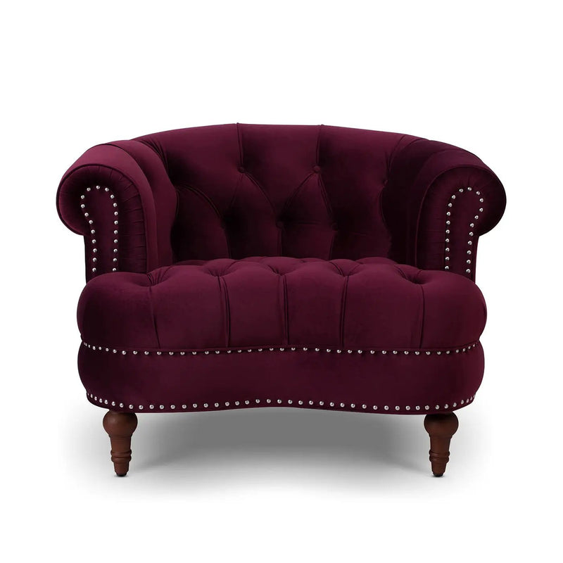 La Rosa - Victorian Tufted Upholstered Accent Chair by HouseOfZazla