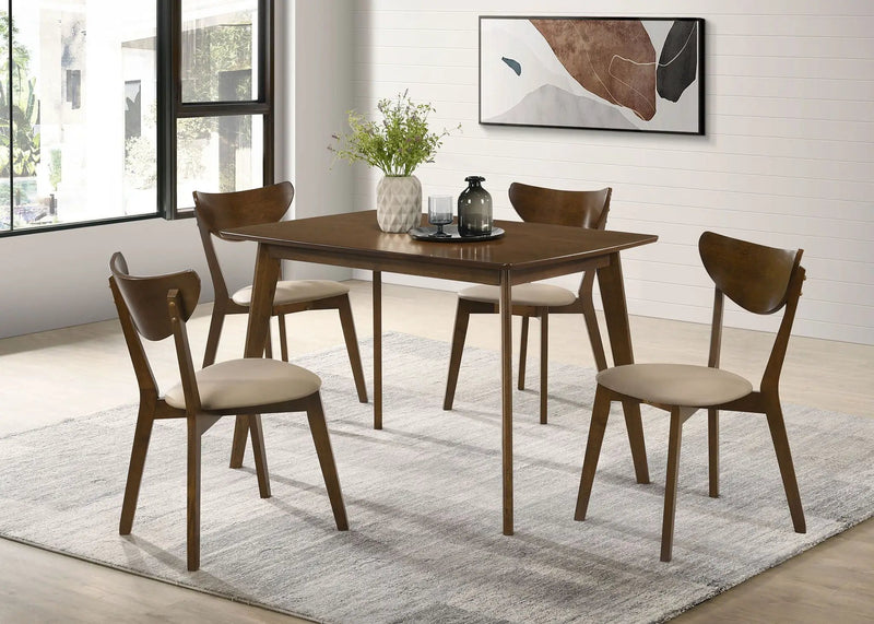 Kersey 5-piece Rectangular Dining Table Set Chestnut by Unique Piece Furniture