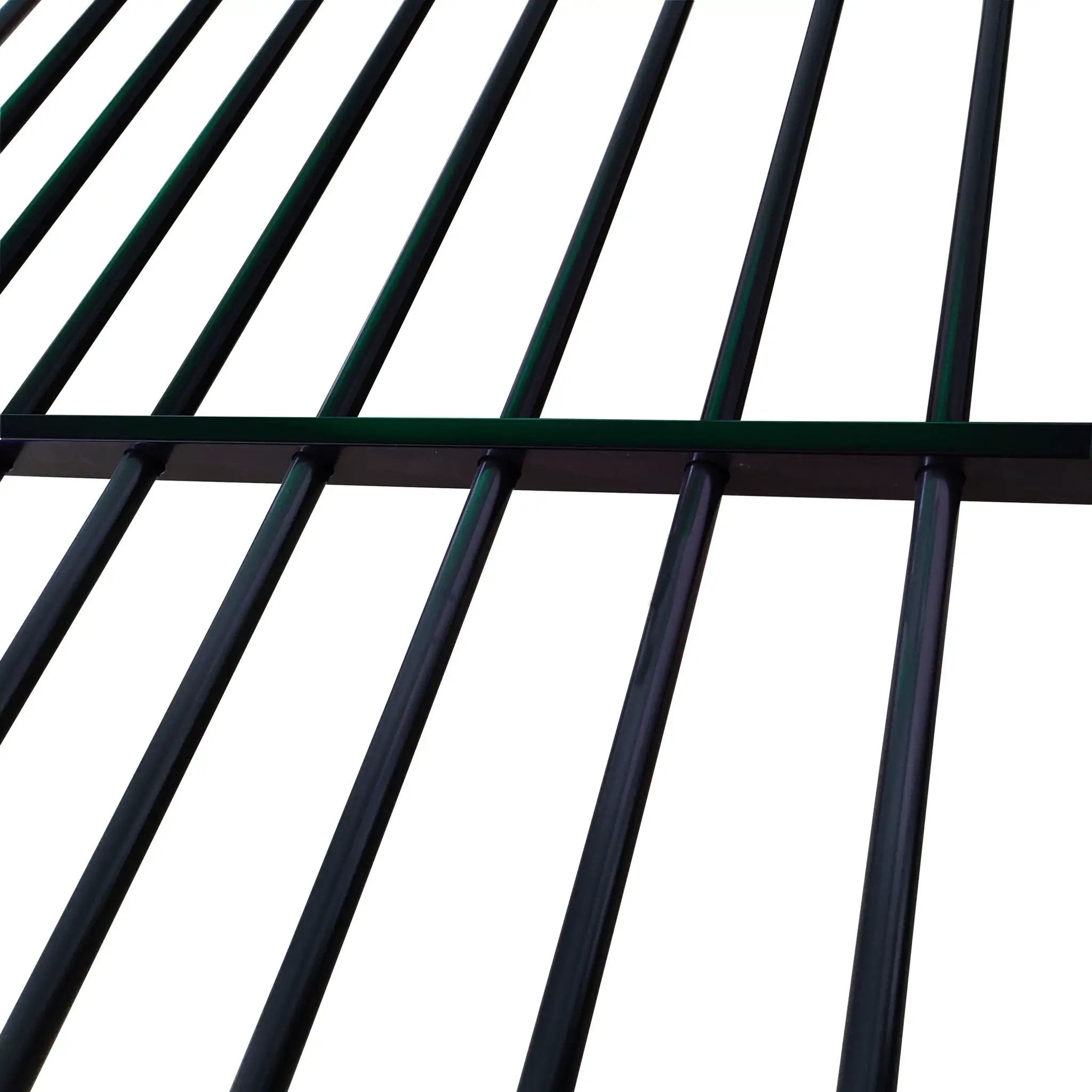 Triple Bunk Bed, Full Size With Sturdy Metal Frame And Safe Stairs - Black by Unique Piece Furniture