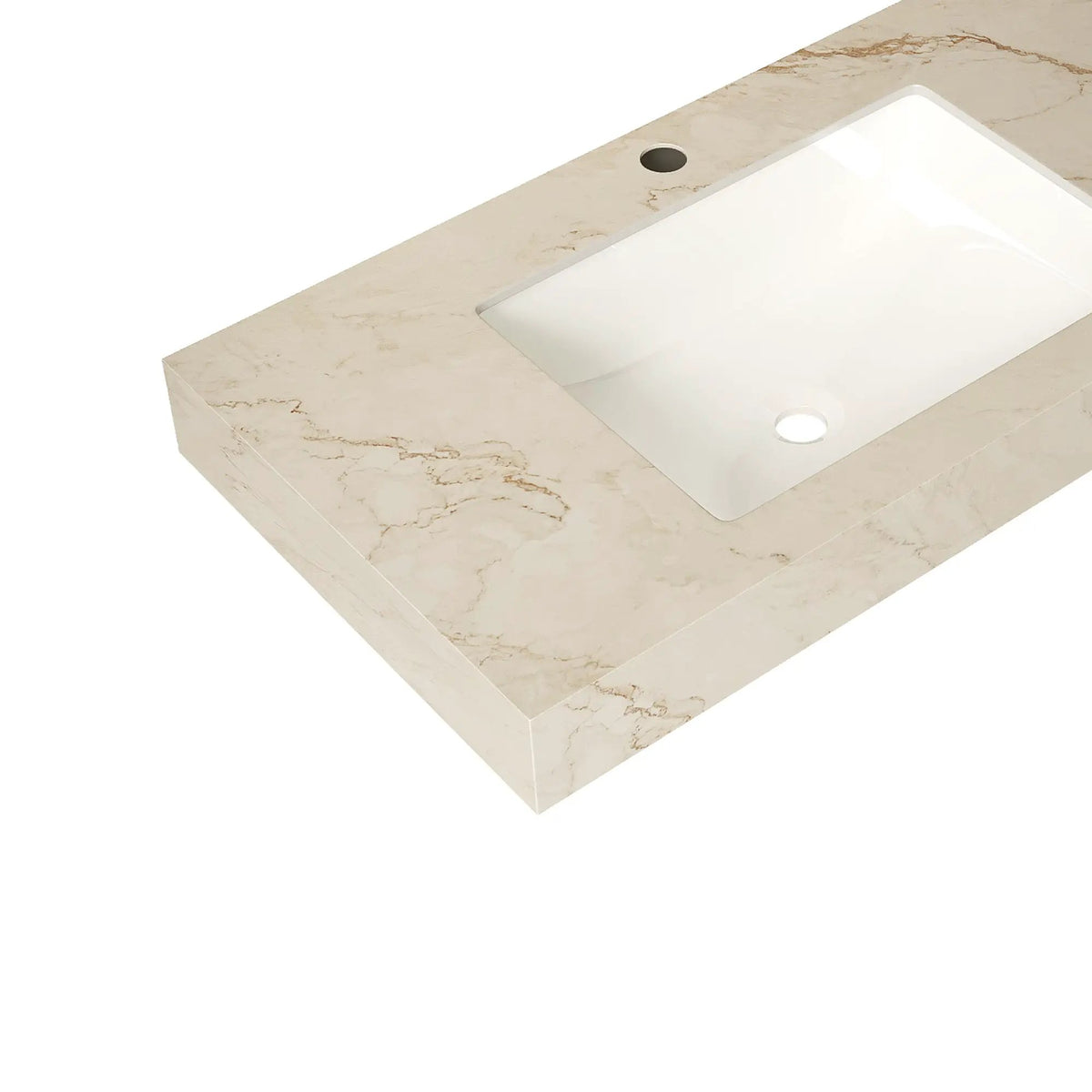 36" Premium Bathroom Sink with Cream Gold Vein Finish, photo 4 of 5
