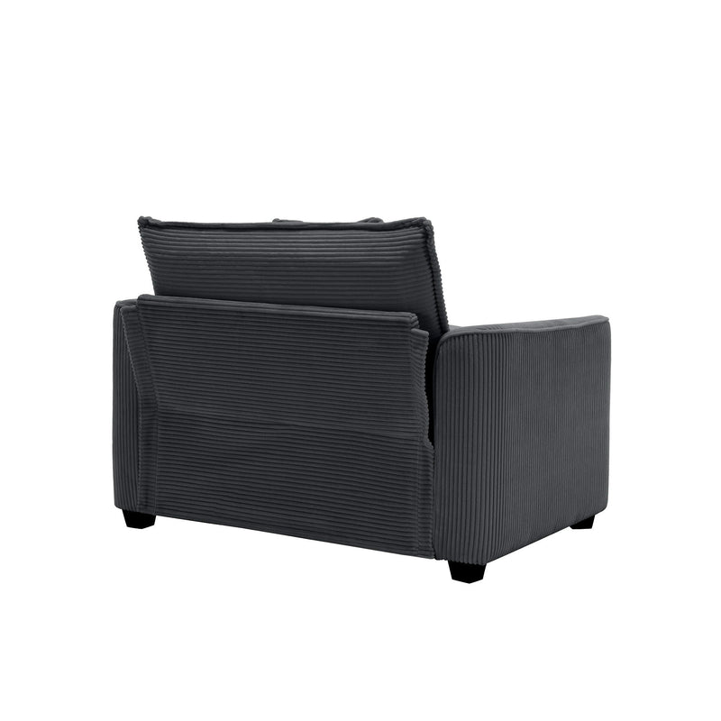 Modern Classic Fabric Single Chair Deep Seat Sofa With Pillow by HouseOfZazla