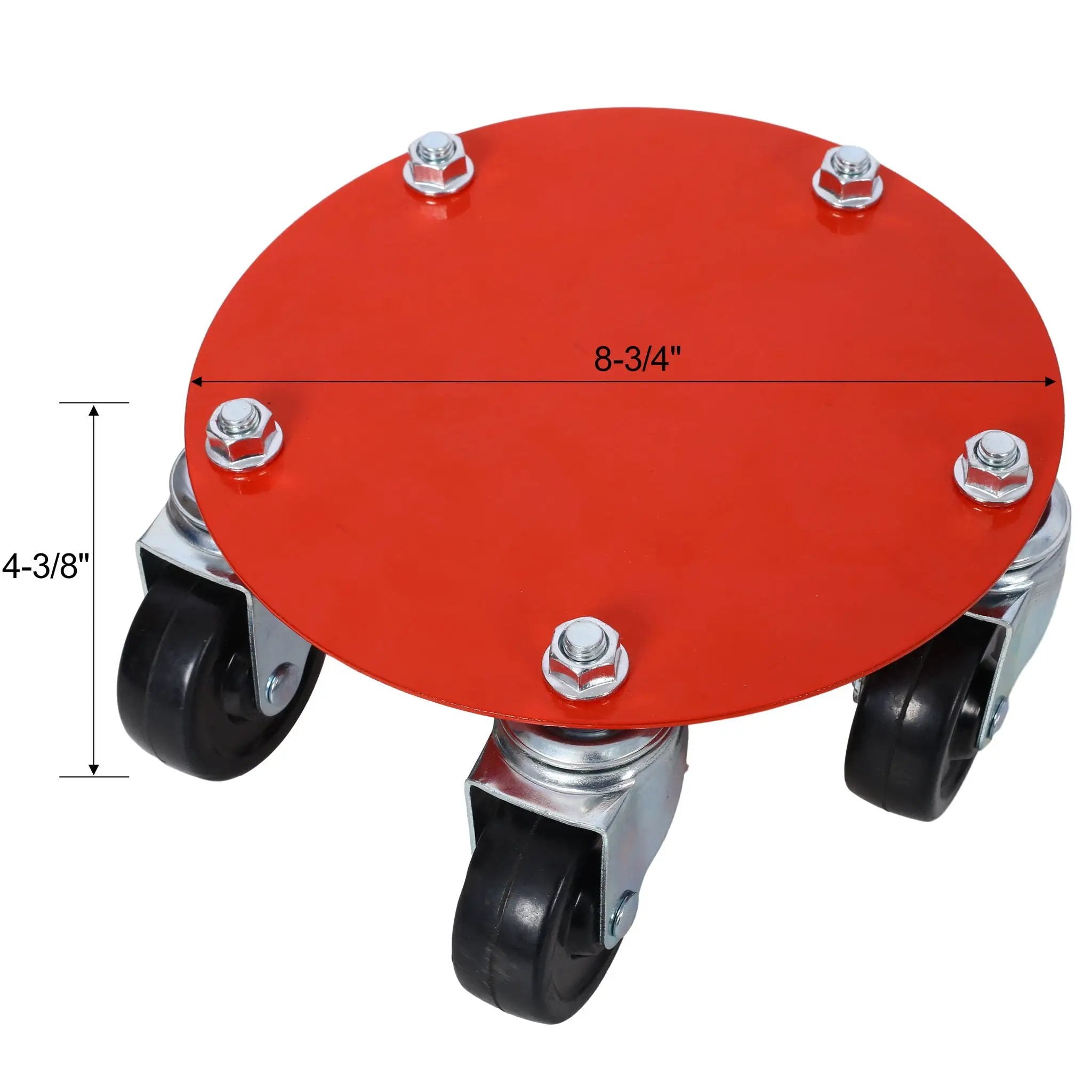 Heavy Duty Snowmobile Dolly V Slide With 2.5" Swivel Casters, Rubber Pad, 1500Lbs Capacity Steel - Red by HouseOfZazla