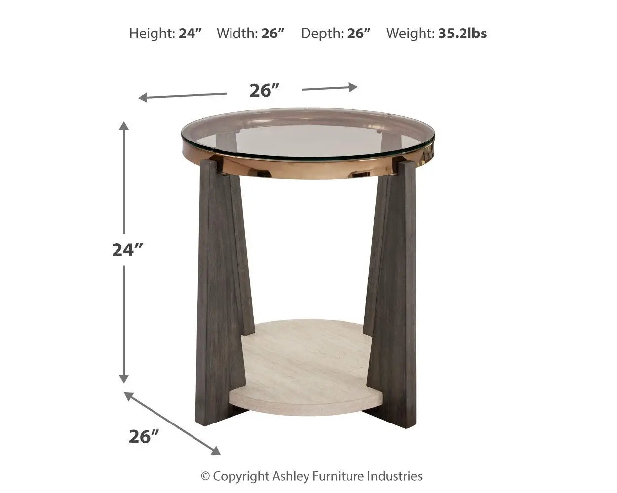 Frazwa - Round End Table - Multi by Unique Piece Furniture