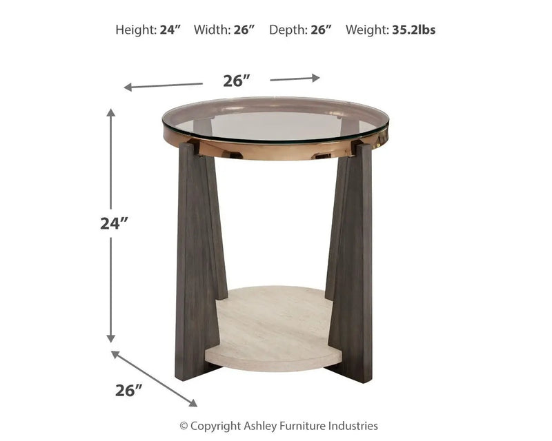 Frazwa - Round End Table - Multi by Unique Piece Furniture
