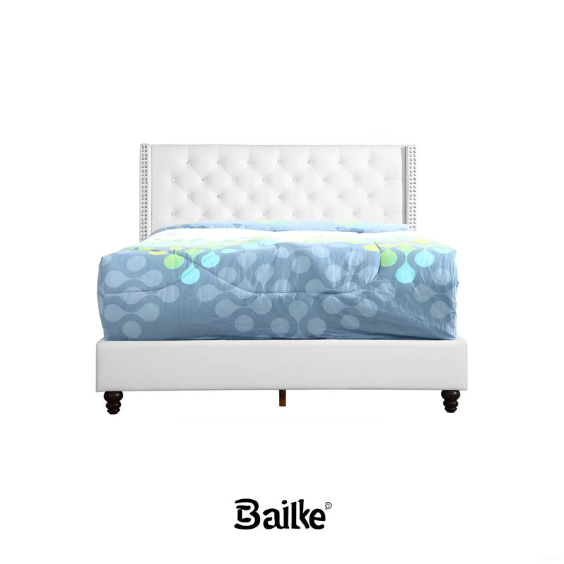 Upholstered Nailhead Trim Chic Bed by HouseOfZazla