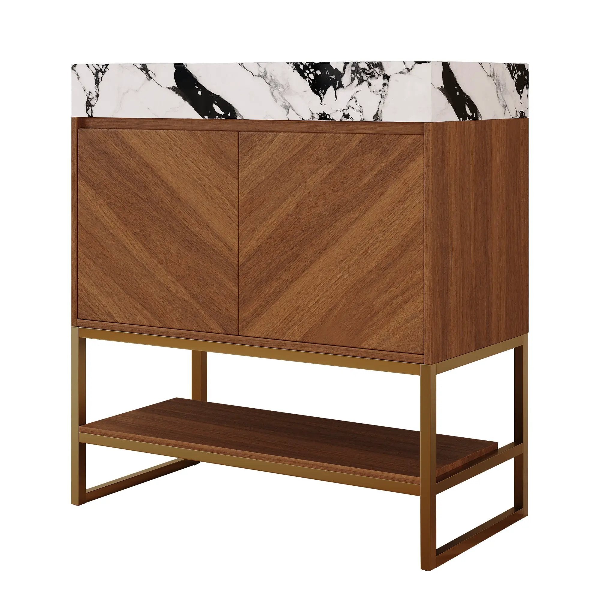 29.9" Modern Free-standing Bathroom Vanity with Ceramic Sink by HouseOfZazla