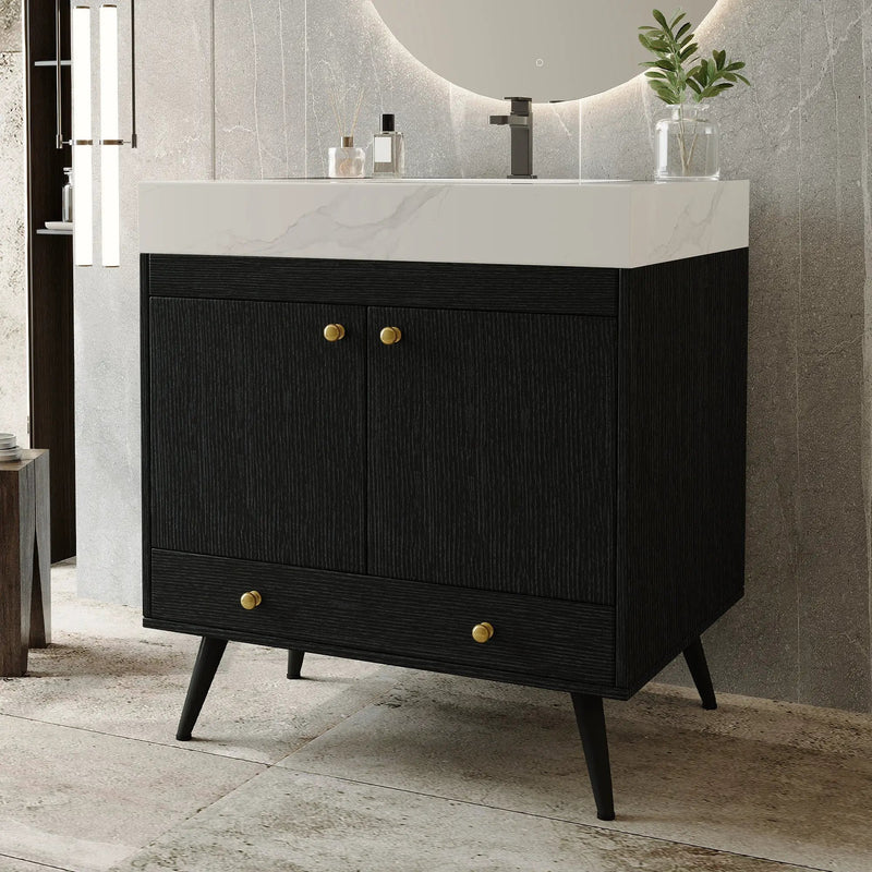 Contemporary Free-standing Bathroom Vanity by HouseOfZazla