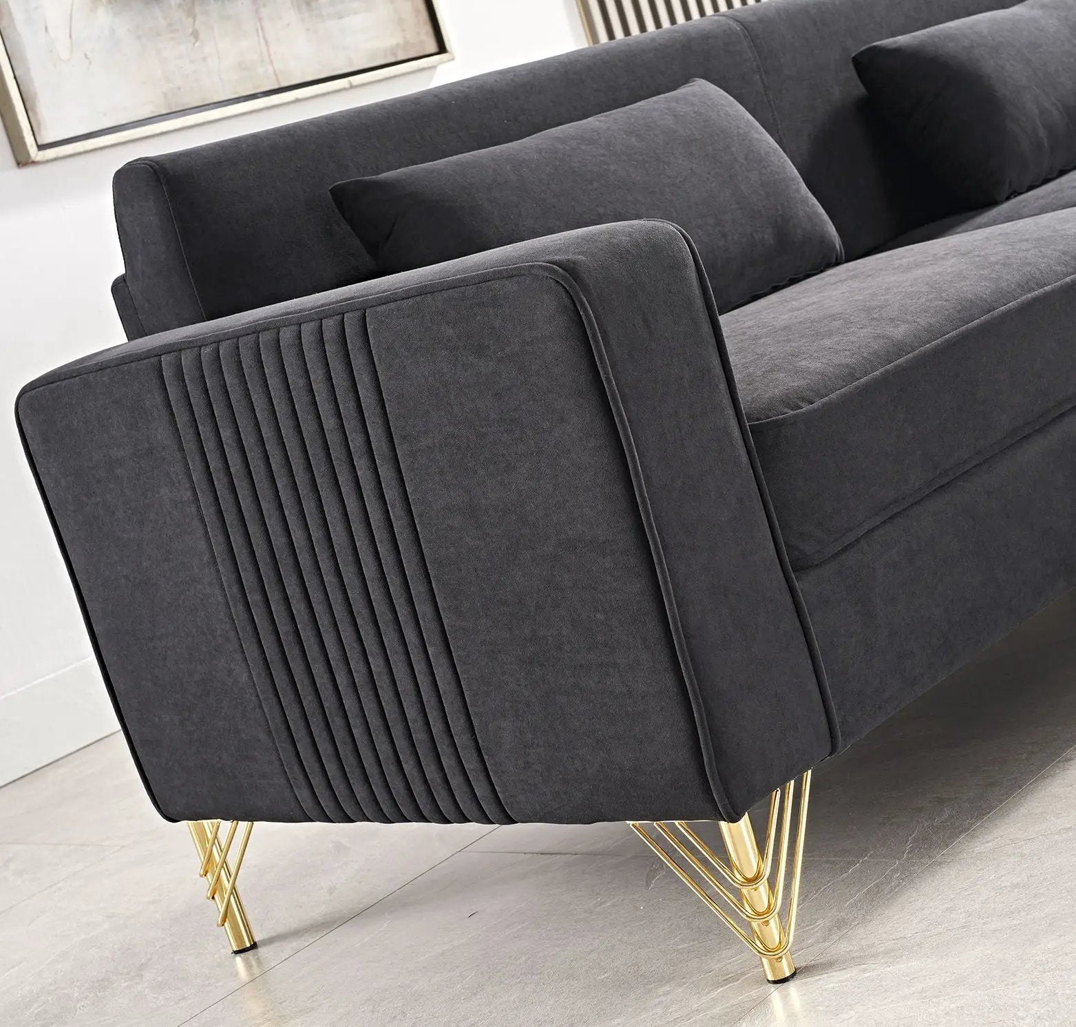 Aesthetic 3 Seater Couch With Classic Modern Appeal And Luxurious Soft Comfort by HouseOfZazla