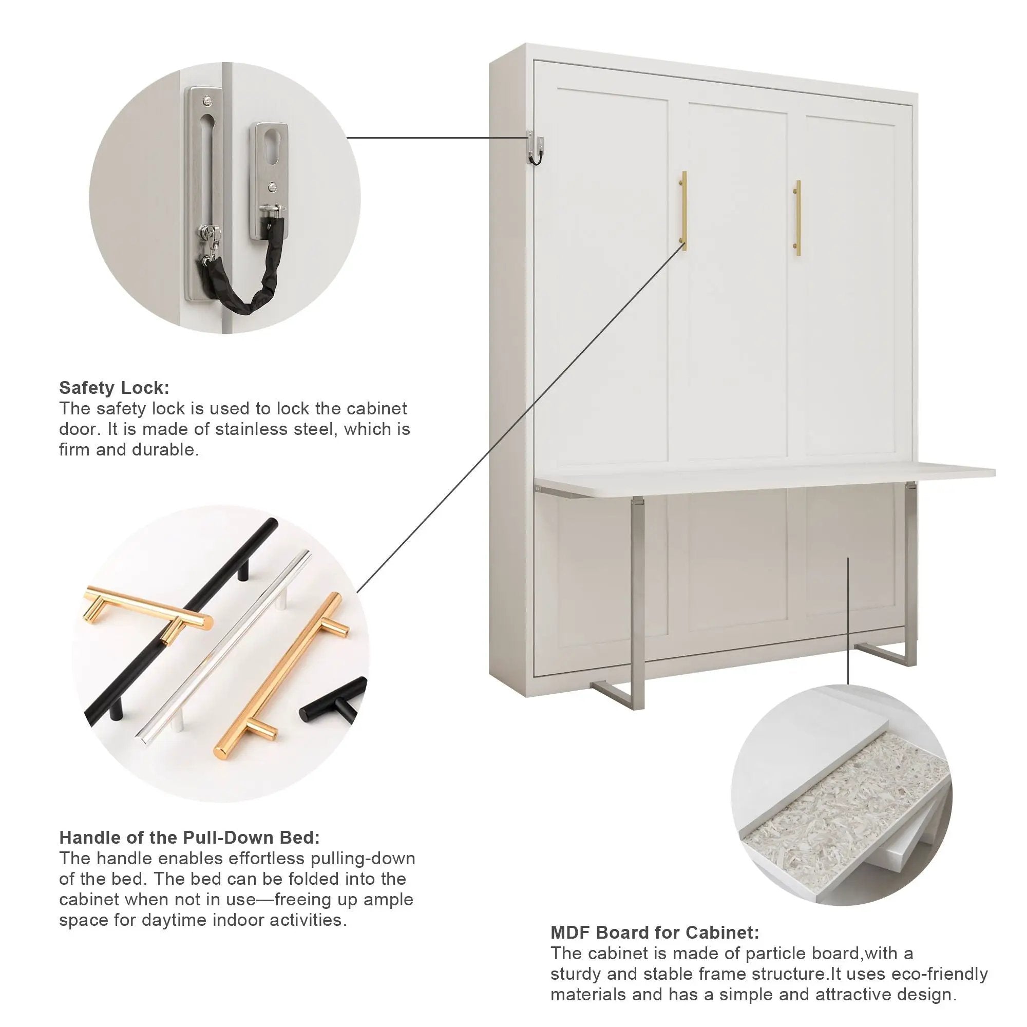 Folding Vertical Murphy Wall Bed by HouseOfZazla