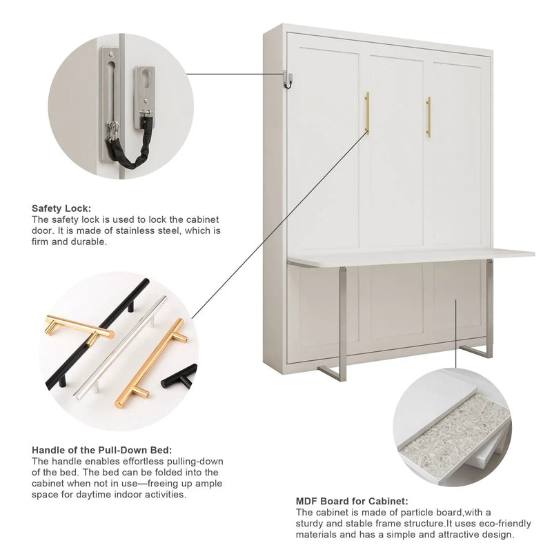Folding Vertical Murphy Wall Bed by HouseOfZazla