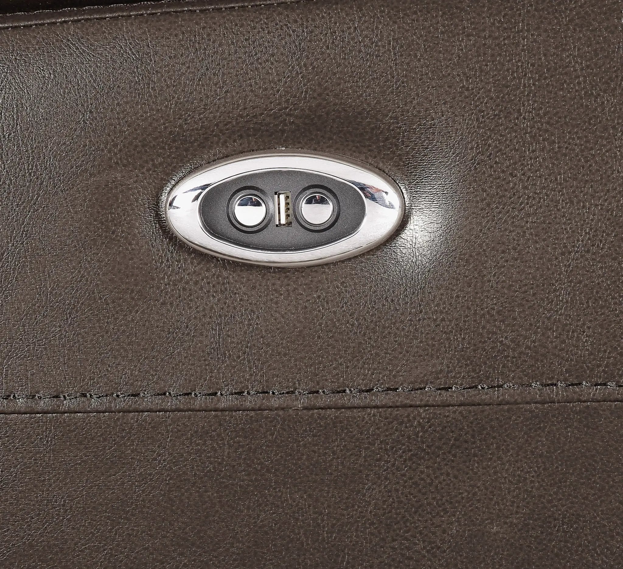 Aashi - Leather Gel Match Recliner Chair - Brown by Unique Piece Furniture