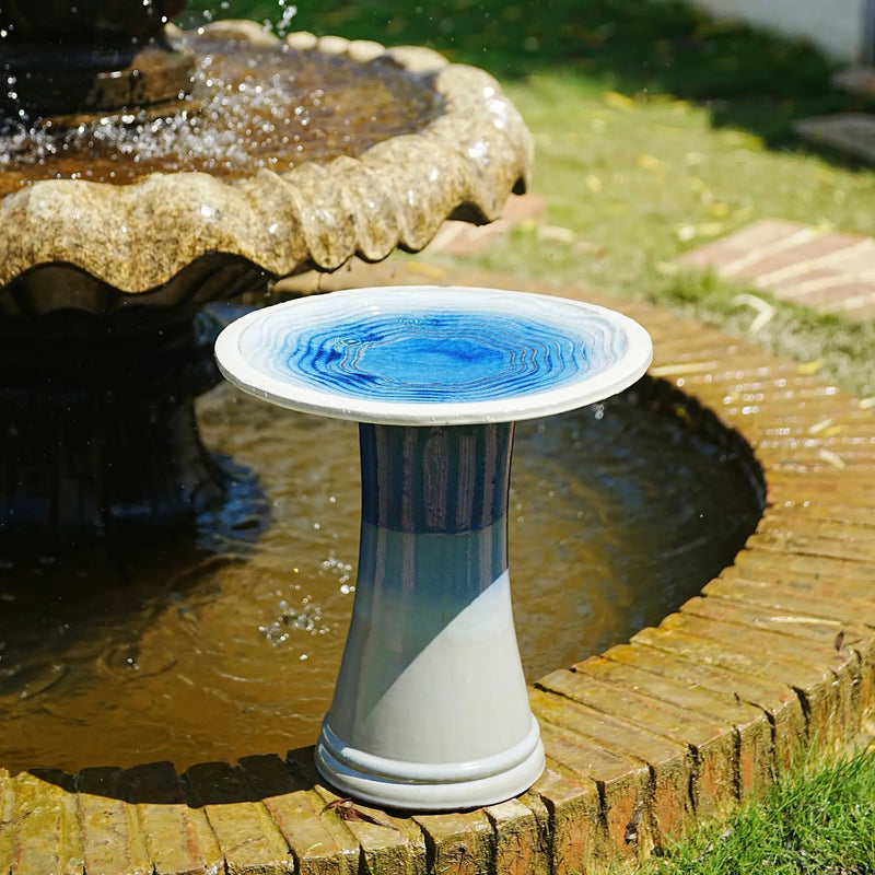 Handmade Glazed Ceramic Bird Bath by HouseOfZazla