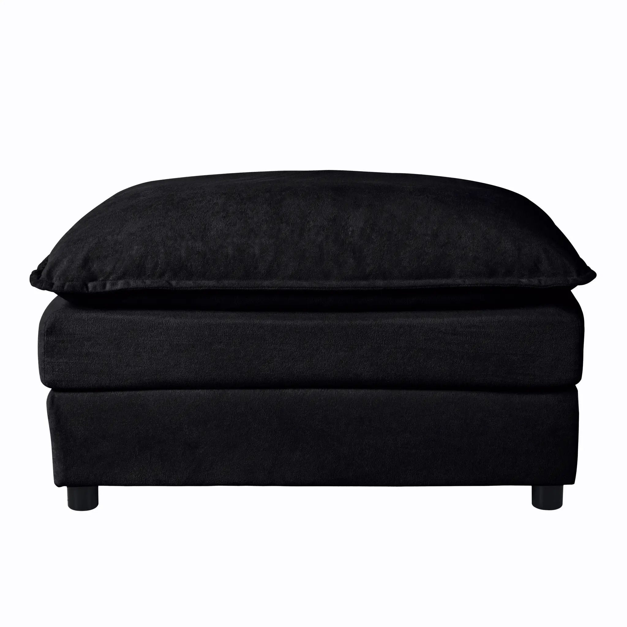 Luxury Chenille Ottoman with Double-Layer Cushion by HouseOfZazla