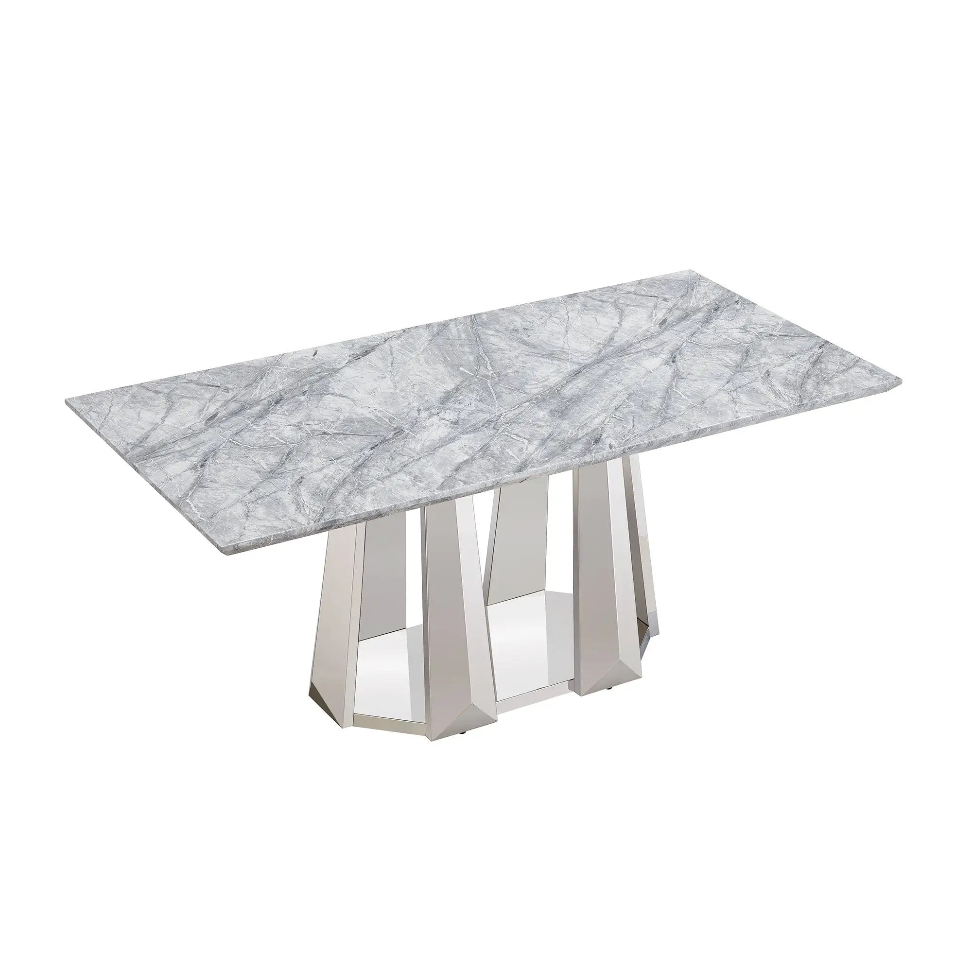 Marble Dining Table for 6 People by HouseOfZazla