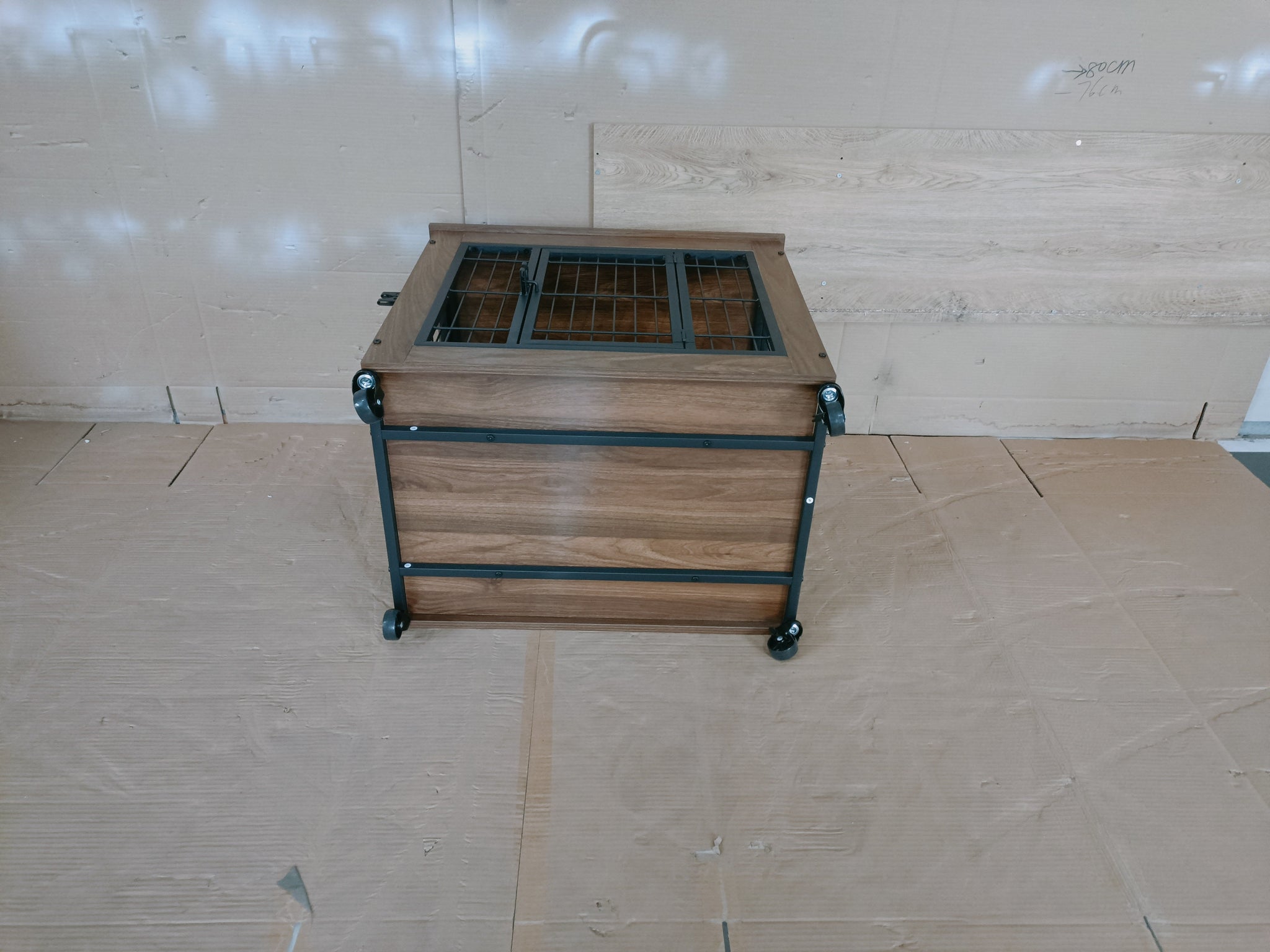 27.2" Dog Crate Furniture with Wheels for Small Dogs by HouseOfZazla