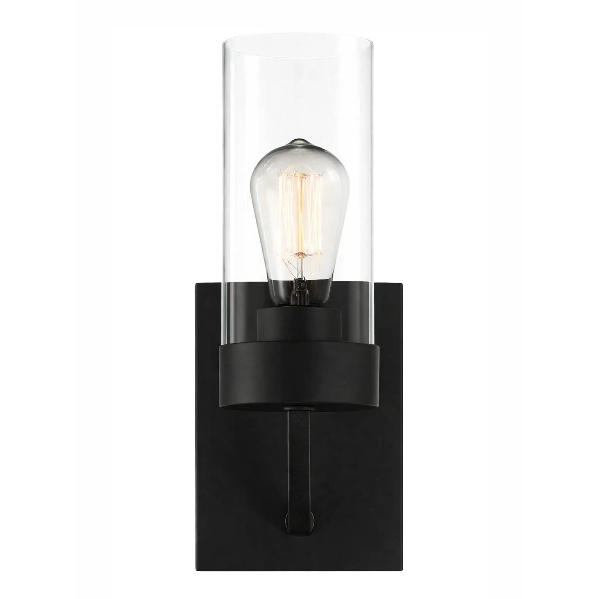 Zephyr - Single Light Sconce - Black / Clear by Unique Piece Furniture