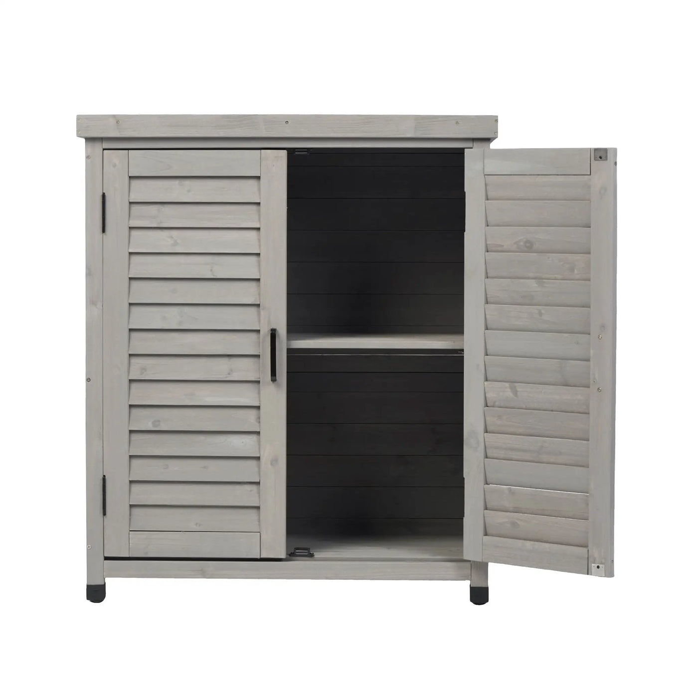 Potting Bench With Storage Cabinet And Metal Table Top For Outdoor by HouseOfZazla