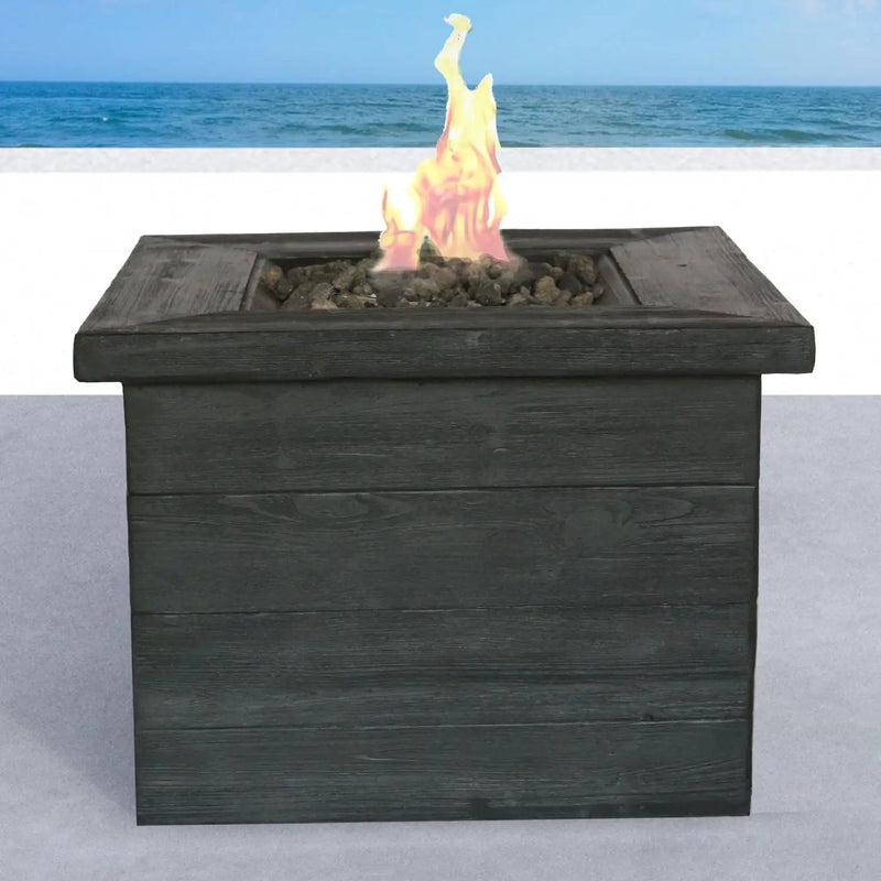 Fiber Reinforced Propane / Natural Gas Fire Pit Table - Charcoal by HouseOfZazla