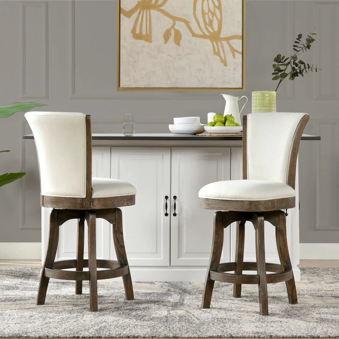 Henry - Armless Swivel Counter Height Bar Stool by Unique Piece Furniture