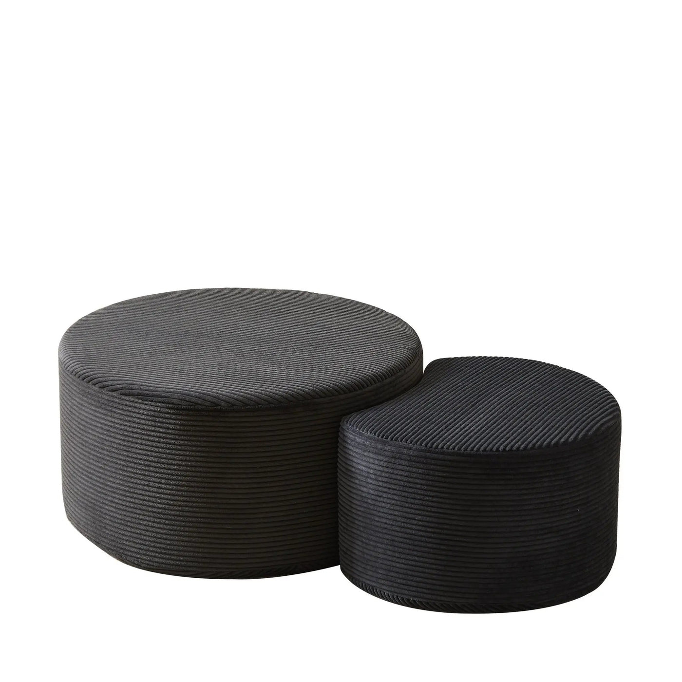 Modern Upholstered Round Coffee Table For Living Room (Set of 2) by HouseOfZazla