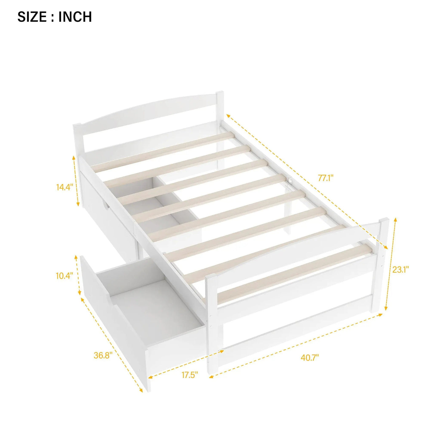 Platform Bed With 2 Drawers by Unique Piece Furniture