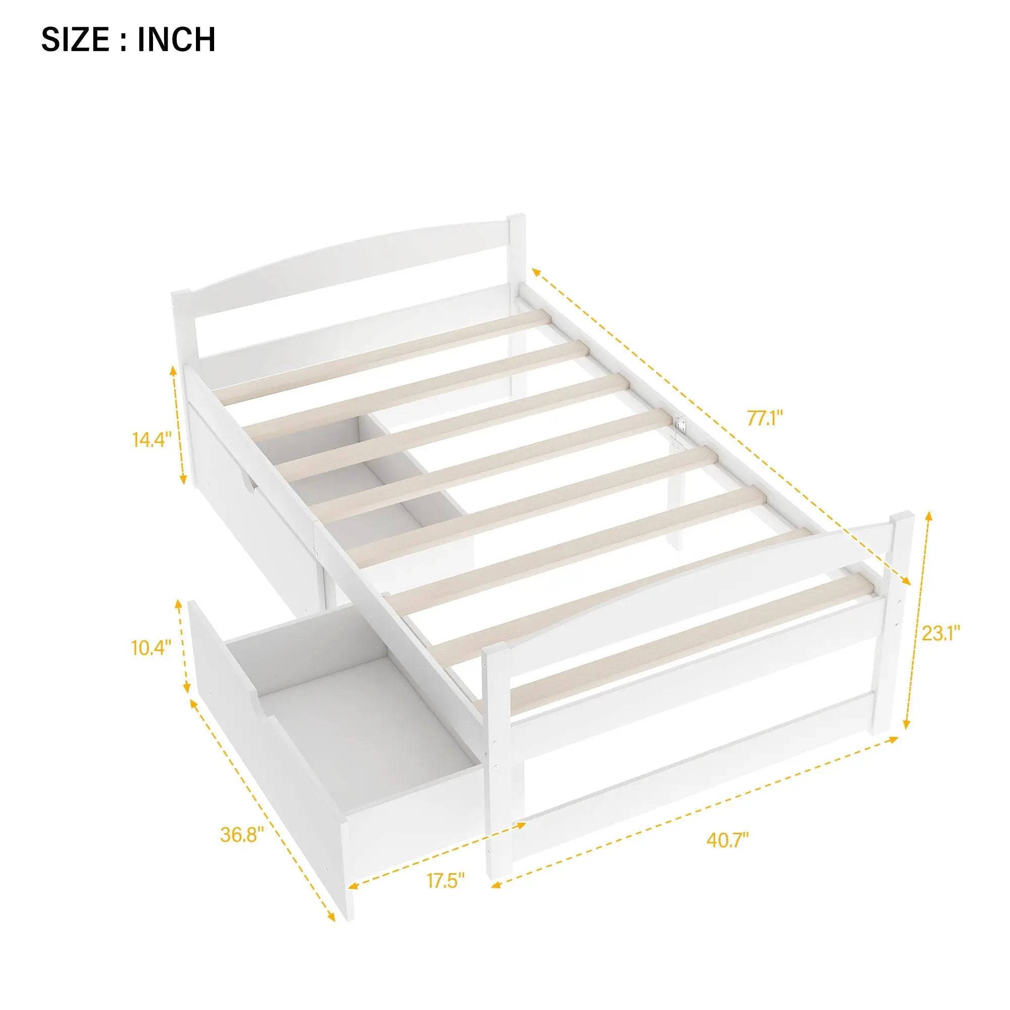 Platform Bed With 2 Drawers by Unique Piece Furniture