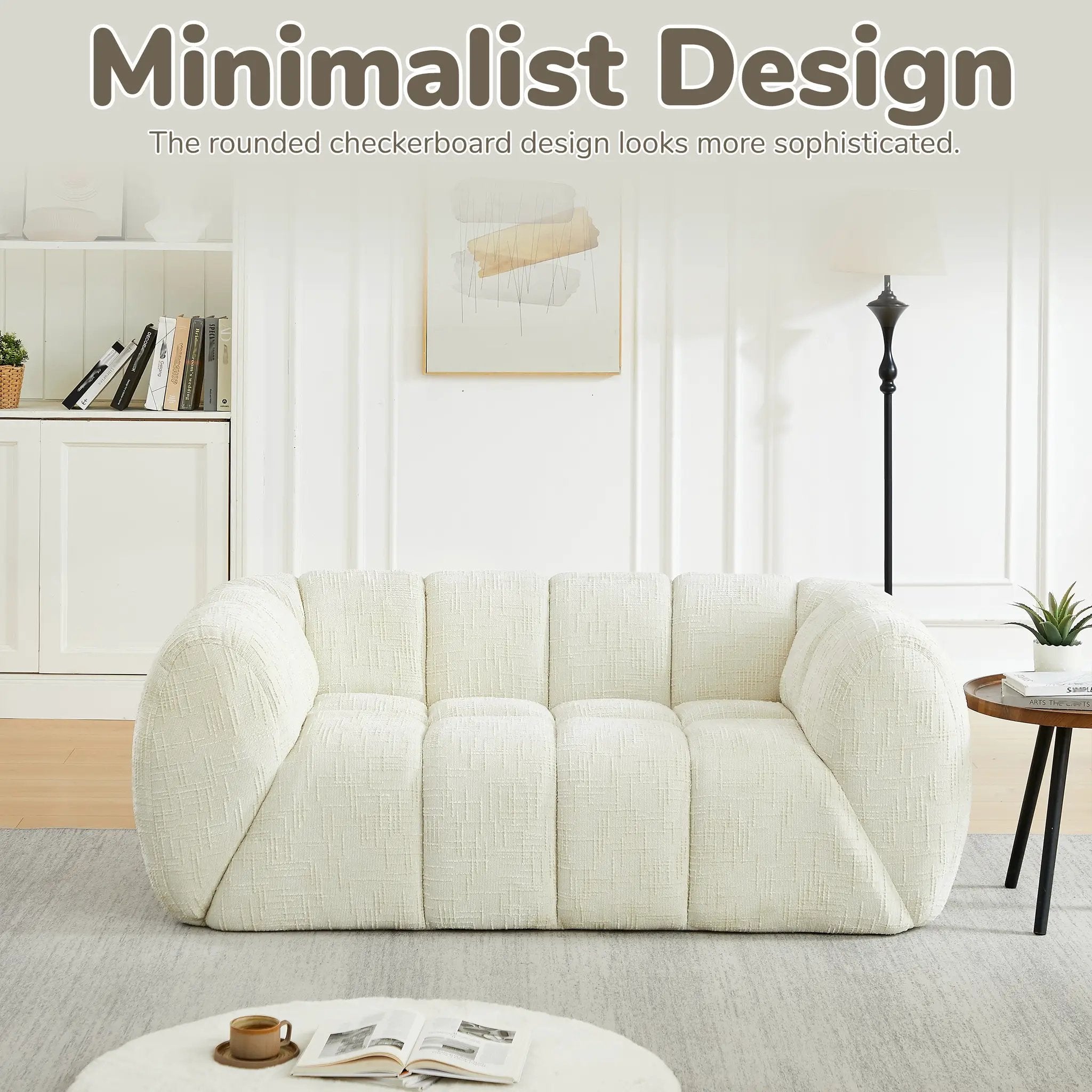 Chenille Pure Foam Sofa by HouseOfZazla
