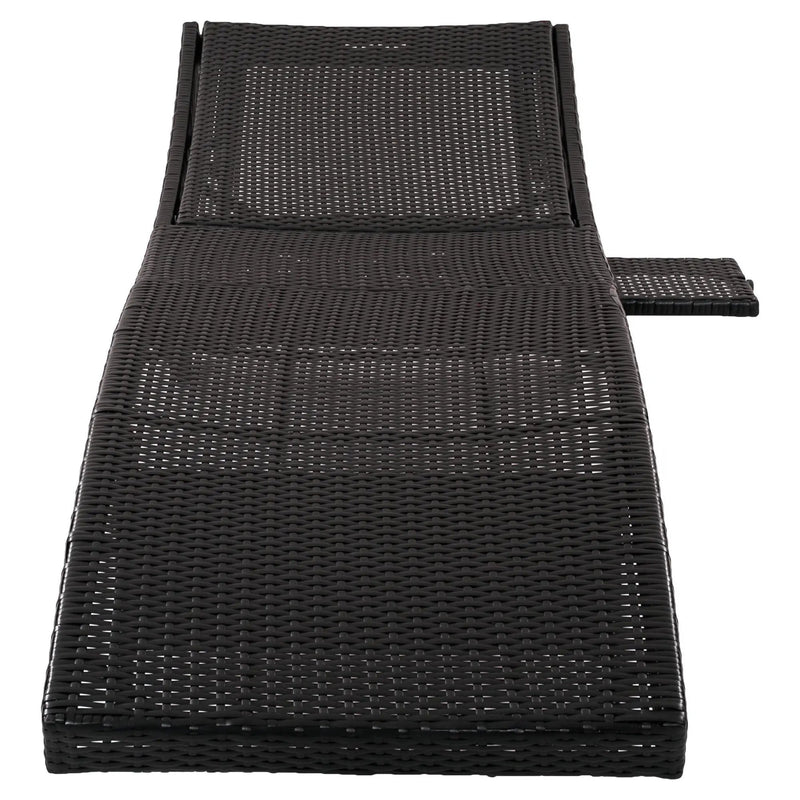 K&K 80'' Patio Wicker Chaise Lounge Chairs Set of 2 by HouseOfZazla