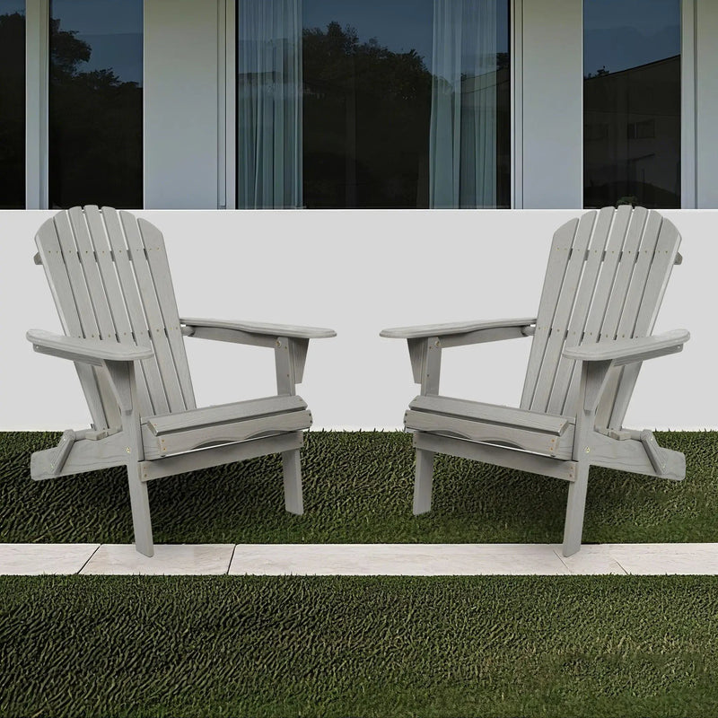 Lounge Patio Chair For Garden Outdoor Wooden Folding Adirondack Chair (Set of 2) Solid Cedar Wood Lounge Patio Chair For Garden by HouseOfZazla