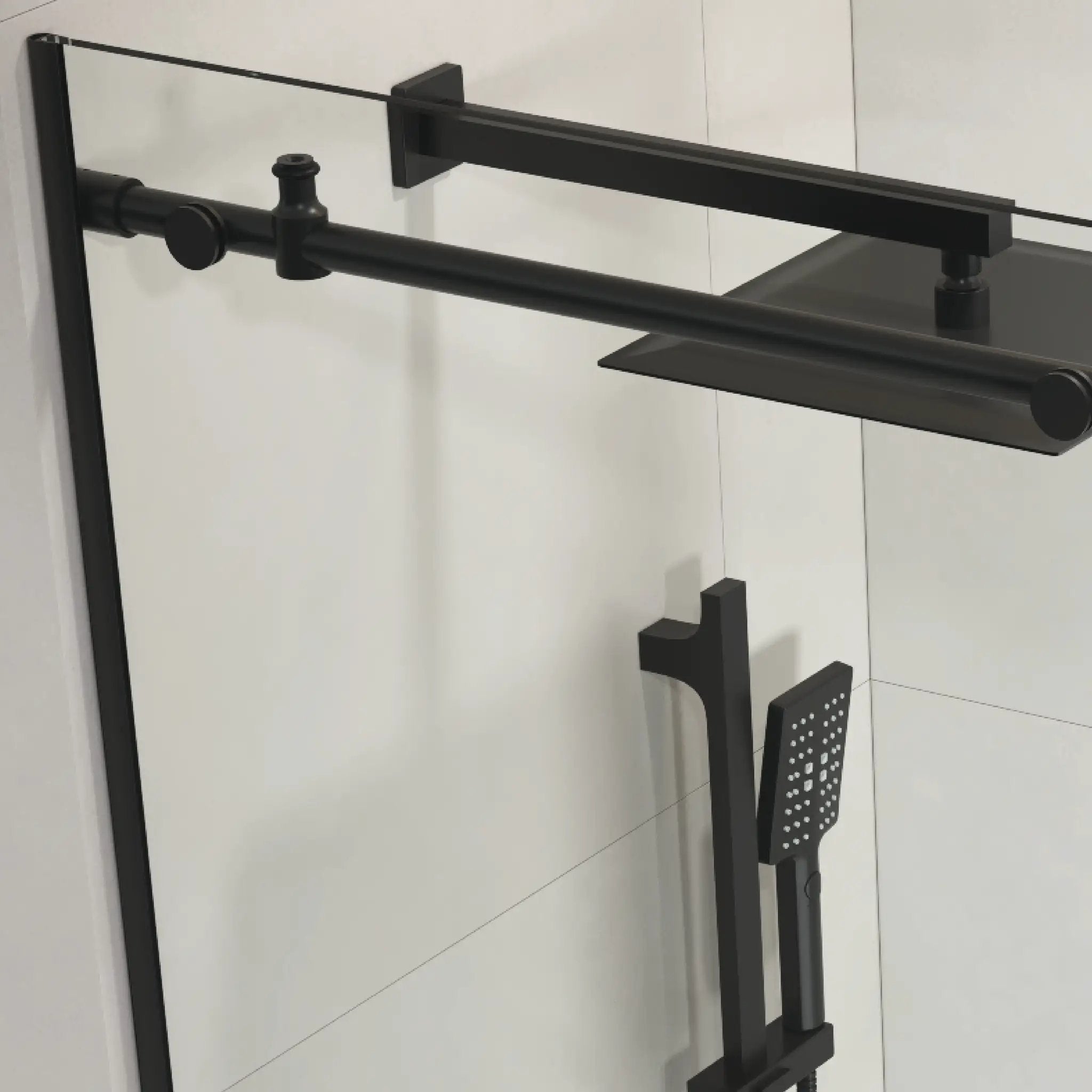 60" W x 76" H Sliding Frameless Shower Door in Matte by HouseOfZazla