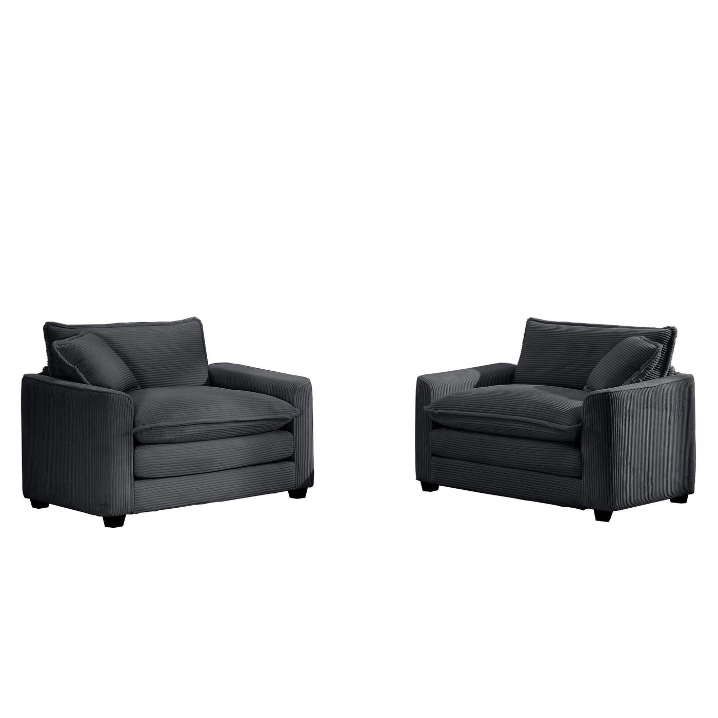 Modern Classic Fabric Single Chair Deep Seat Sofa With Pillow by Unique Piece Furniture