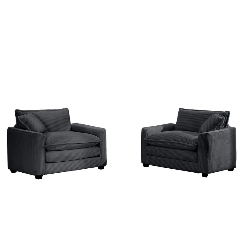Modern Classic Fabric Single Chair Deep Seat Sofa With Pillow by Unique Piece Furniture